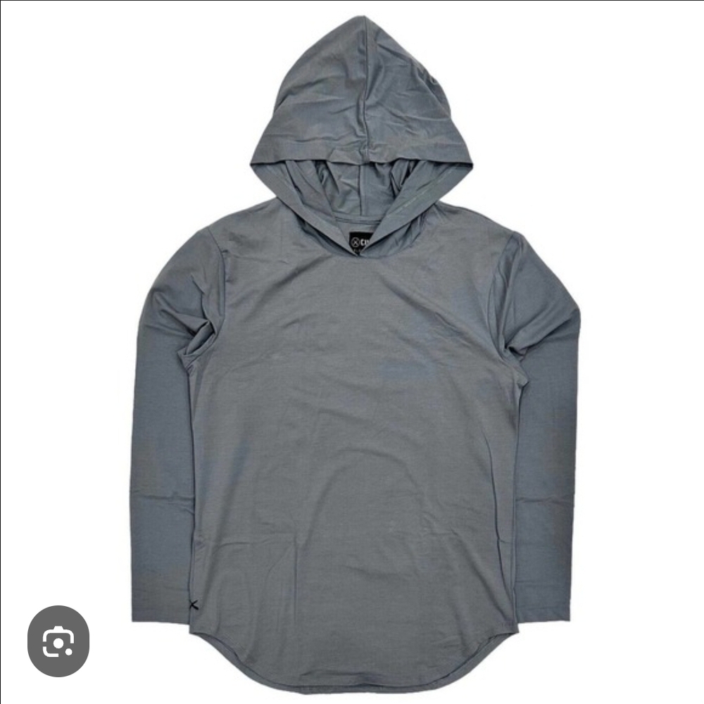 NIB MEN'S $39 Cuts Clothing Long Sleeve Hoodie-Charcoal